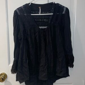 Black free people button down
